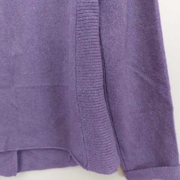 Eileen Fisher Lambswool Cashmere Cardigan Sweater Purple - Picture 9 of 9